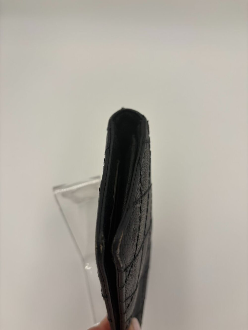 Authentic Chanel Leather Caviar Vintage Wallet Silver Hardware CC Preowned - Picture 10 of 11